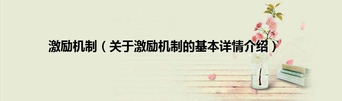 激励机制（关于激励机制的基本详情介绍）